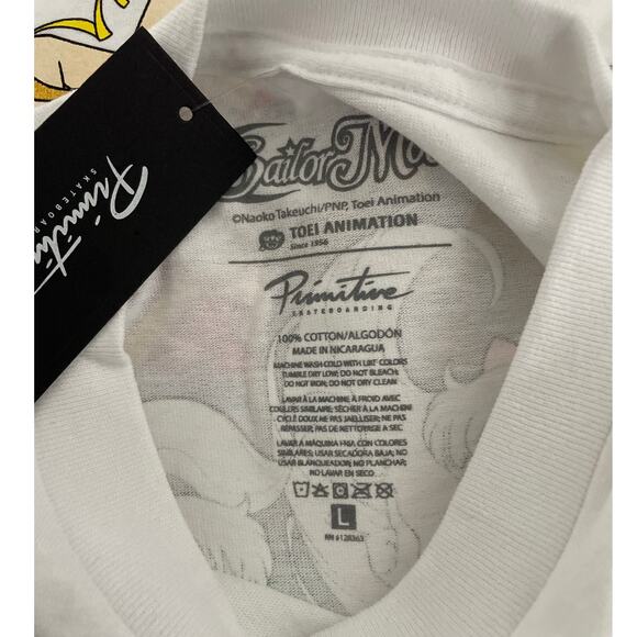Sailor Moon Guardians Anime White T-Shirt Women's Large, Men's Medium Primitive - Picture 3 of 5